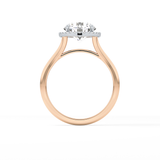 Round Halo & Split Shank Lab Grown Diamond Engagement Ring