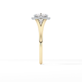 Cushion Halo & Split Shank Lab Grown Daimond Engagement Ring