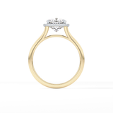 Cushion Halo & Split Shank Lab Grown Daimond Engagement Ring
