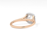 Cushion Halo & Split Shank Lab Grown Daimond Engagement Ring