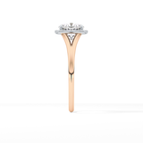 Cushion Halo & Split Shank Lab Grown Daimond Engagement Ring