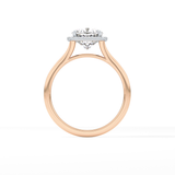 Cushion Halo & Split Shank Lab Grown Daimond Engagement Ring