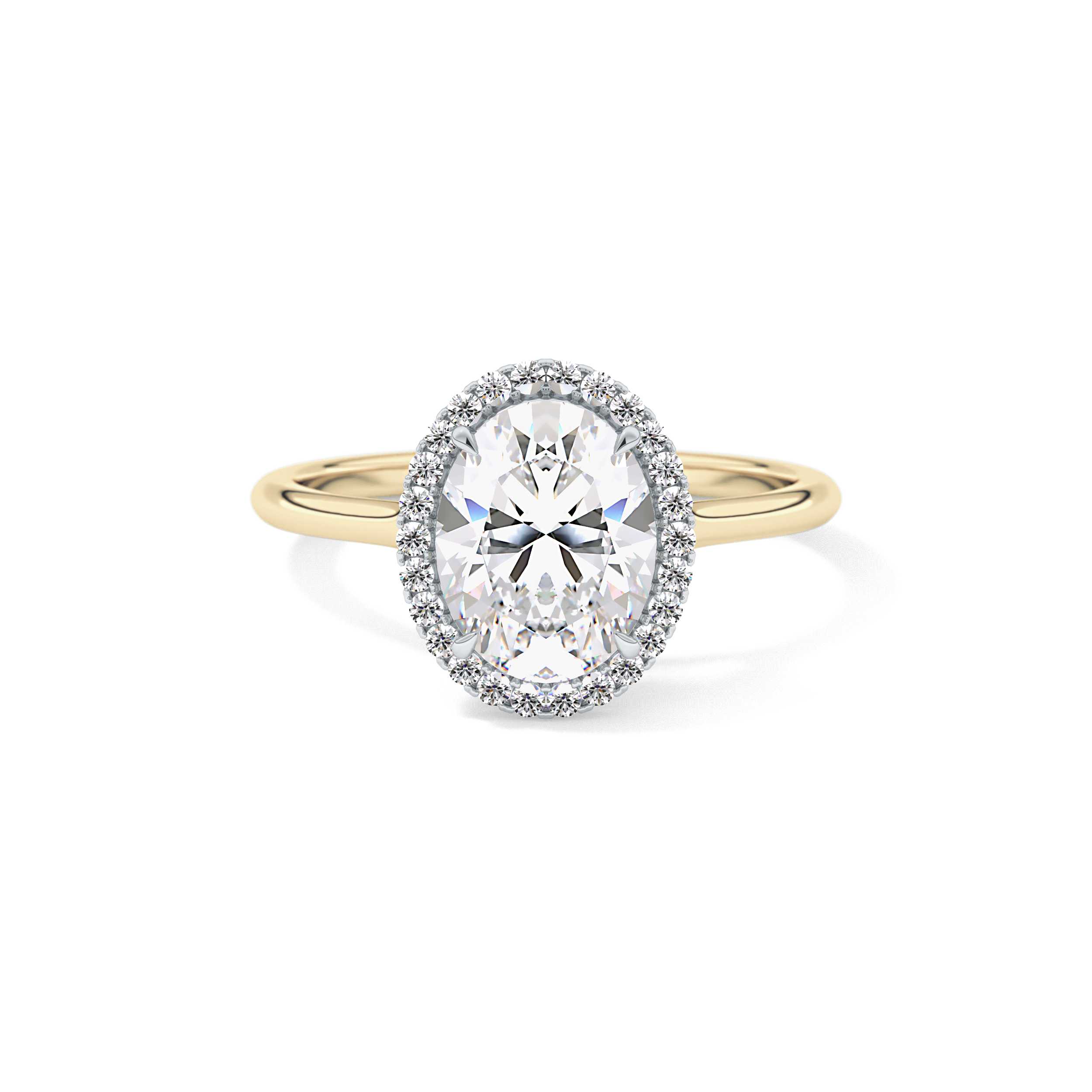 Oval Halo Lab Grown Diamond Engagement Ring