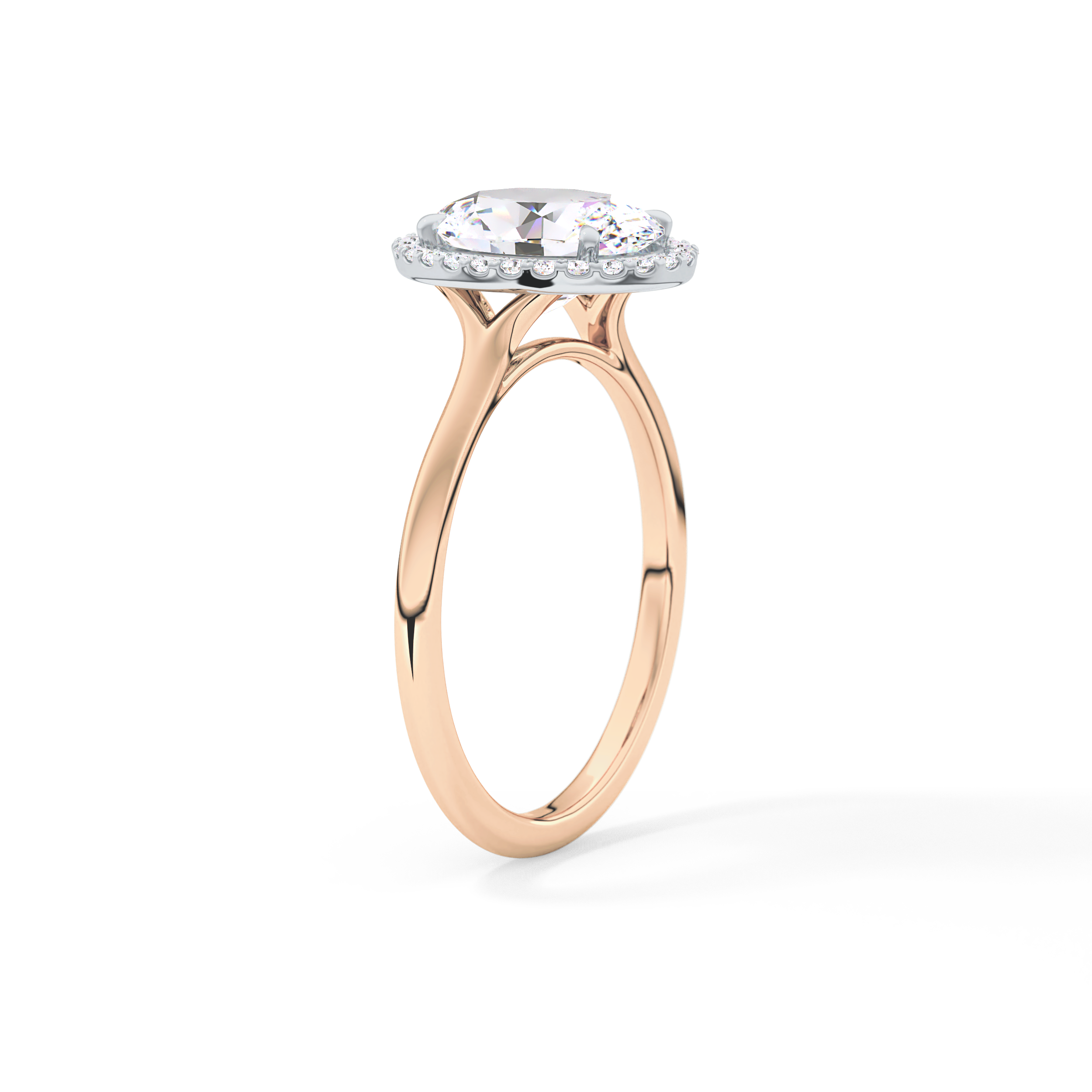 Oval Halo Lab Grown Diamond Engagement Ring