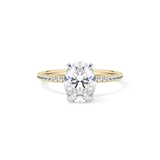 Oval Pave & Hidden Halo Lab Grown Diamond Engagement Ring