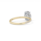 Oval Pave & Hidden Halo Lab Grown Diamond Engagement Ring