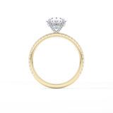 Oval Pave & Hidden Halo Lab Grown Diamond Engagement Ring