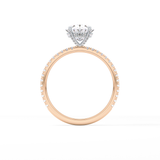 Oval Pave & Hidden Halo Lab Grown Diamond Engagement Ring