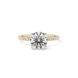 Round Pave & Hidden Halo Lab Grown Diamond Engagement Ring