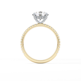 Round Pave & Hidden Halo Lab Grown Diamond Engagement Ring