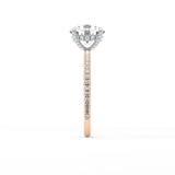 Round Pave & Hidden Halo Lab Grown Diamond Engagement Ring