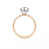 Round Pave & Hidden Halo Lab Grown Diamond Engagement Ring