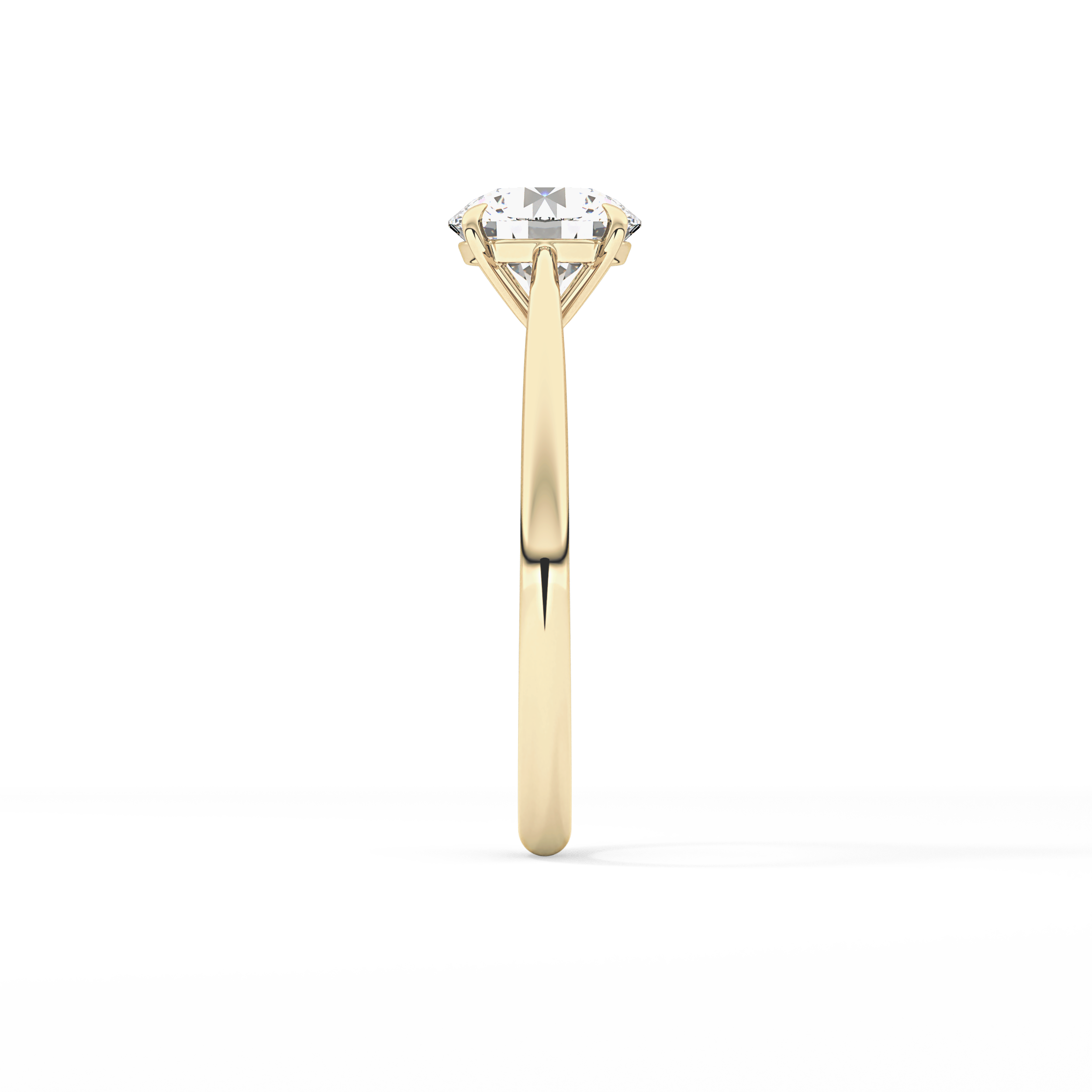 Round Shaped Solitaire Lab Grown Diamond Engagement Ring