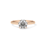 Round Shaped Solitaire Lab Grown Diamond Engagement Ring