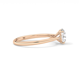 Round Shaped Solitaire Lab Grown Diamond Engagement Ring