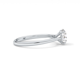 Round Shaped Solitaire Lab Grown Diamond Engagement Ring