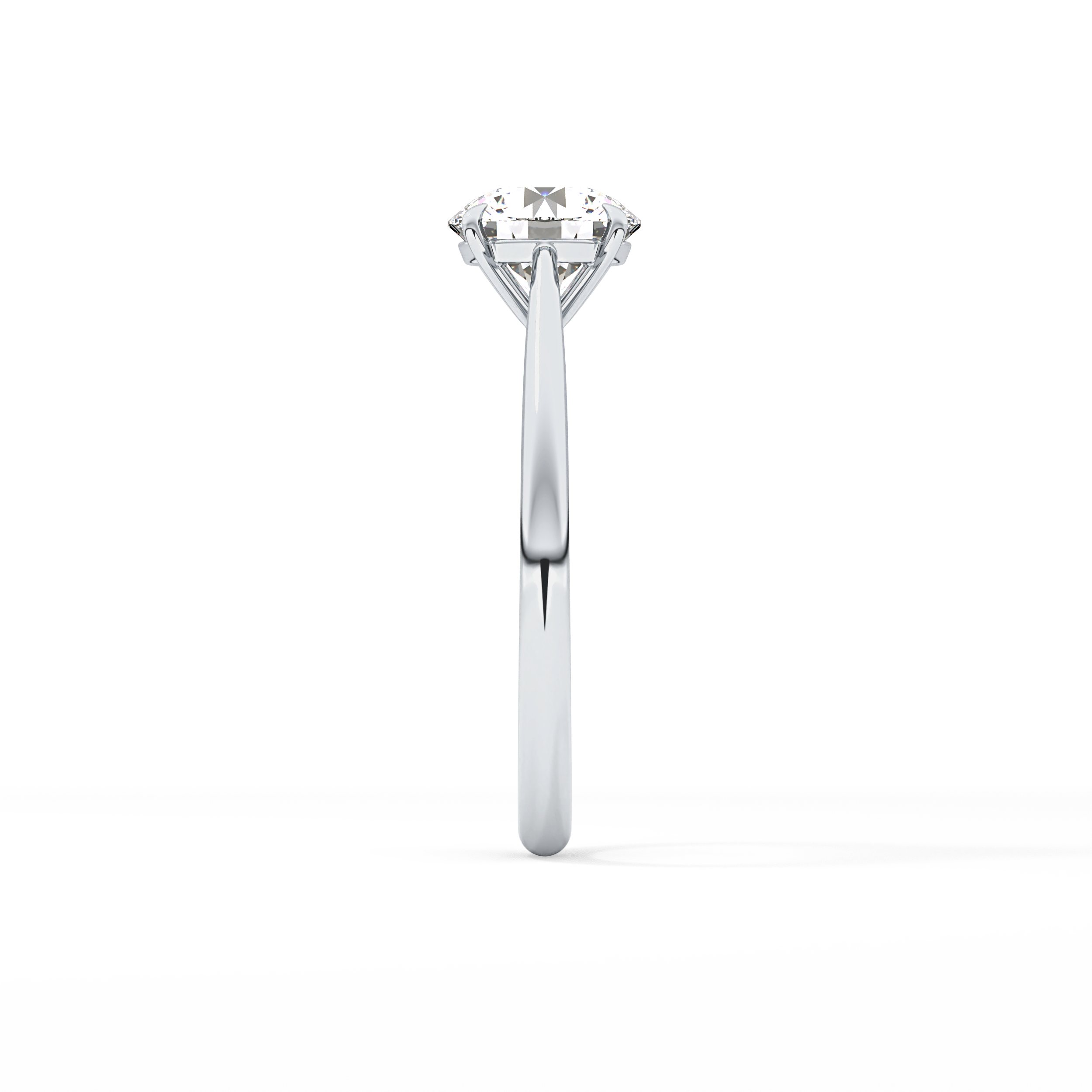 Round Shaped Solitaire Lab Grown Diamond Engagement Ring