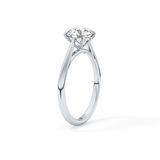 Round Shaped Solitaire Lab Grown Diamond Engagement Ring