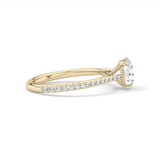 Round Pave Lab Grown Diamond Engagement Ring