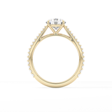 Round Pave Lab Grown Diamond Engagement Ring