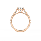 Round Pave Lab Grown Diamond Engagement Ring