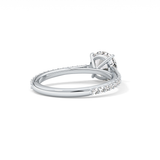 Round Pave Lab Grown Diamond Engagement Ring