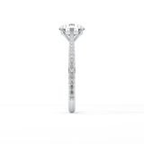 Round Pave Lab Grown Diamond Engagement Ring