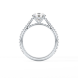 Round Pave Lab Grown Diamond Engagement Ring