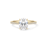 Oval Pave Lab Grown Diamond Engagement Ring