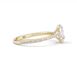 Oval Pave Lab Grown Diamond Engagement Ring