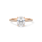 Oval Pave Lab Grown Diamond Engagement Ring