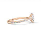 Oval Pave Lab Grown Diamond Engagement Ring
