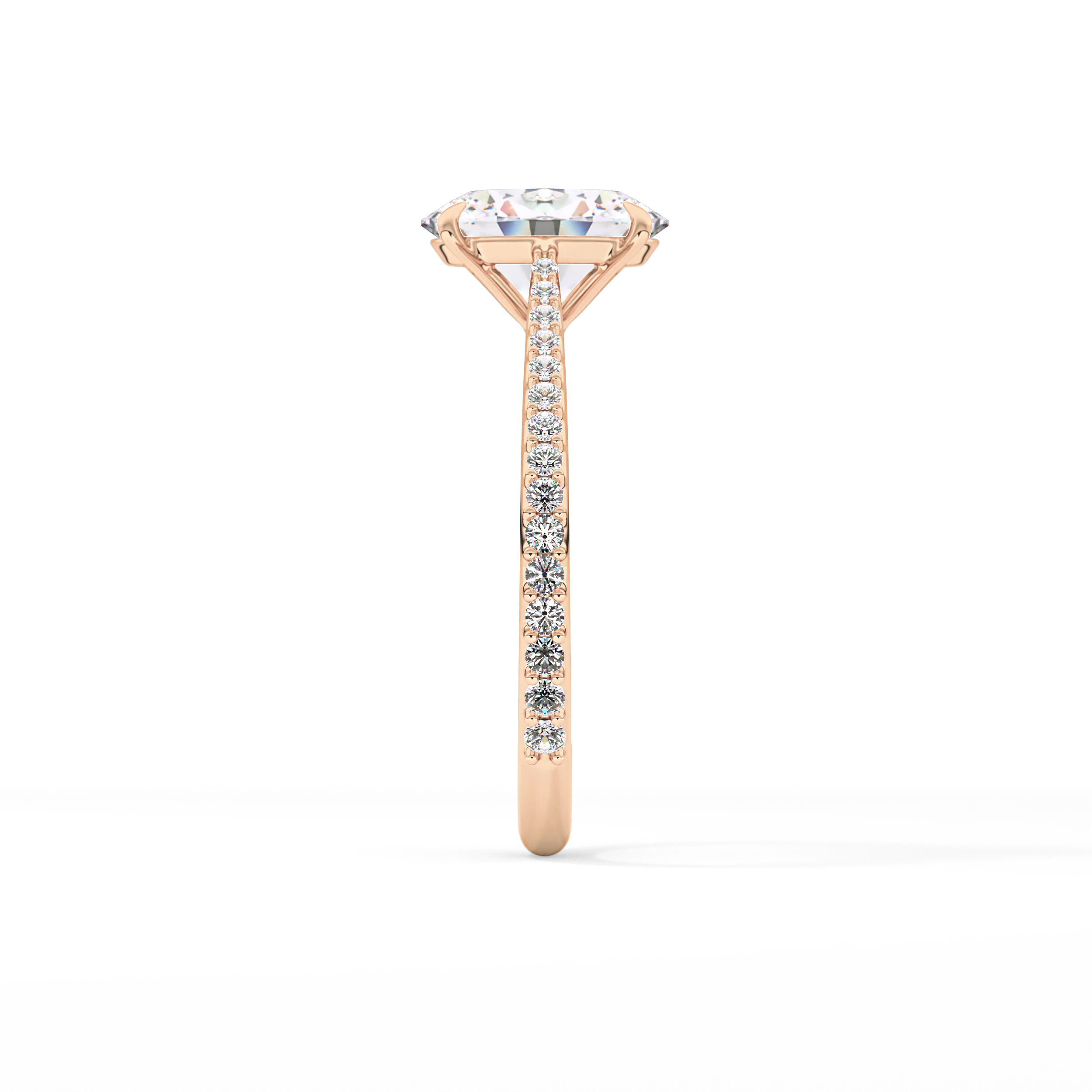 Oval Pave Lab Grown Diamond Engagement Ring