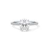 Oval Pave Lab Grown Diamond Engagement Ring