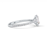 Oval Pave Lab Grown Diamond Engagement Ring