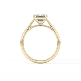 Emerald Solitaire Lab Grown Diamond Engagement Ring