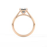 Emerald Solitaire Lab Grown Diamond Engagement Ring
