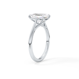 Emerald Solitaire Lab Grown Diamond Engagement Ring