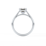 Emerald Solitaire Lab Grown Diamond Engagement Ring