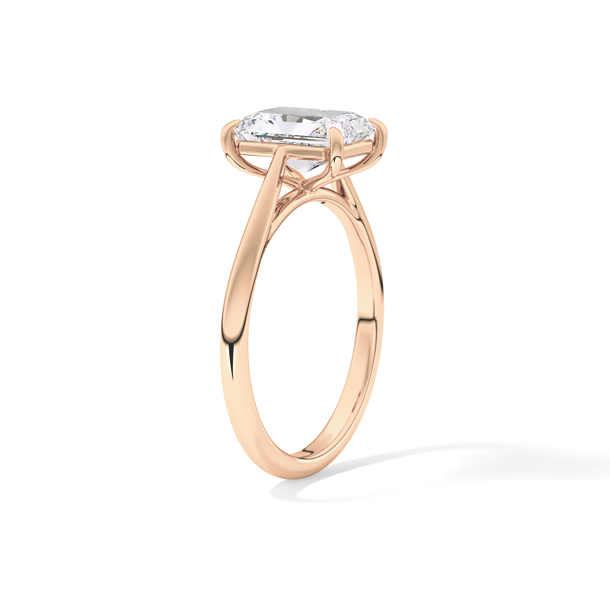 Radiant Solitaire Lab Grown Diamond Engagement Ring