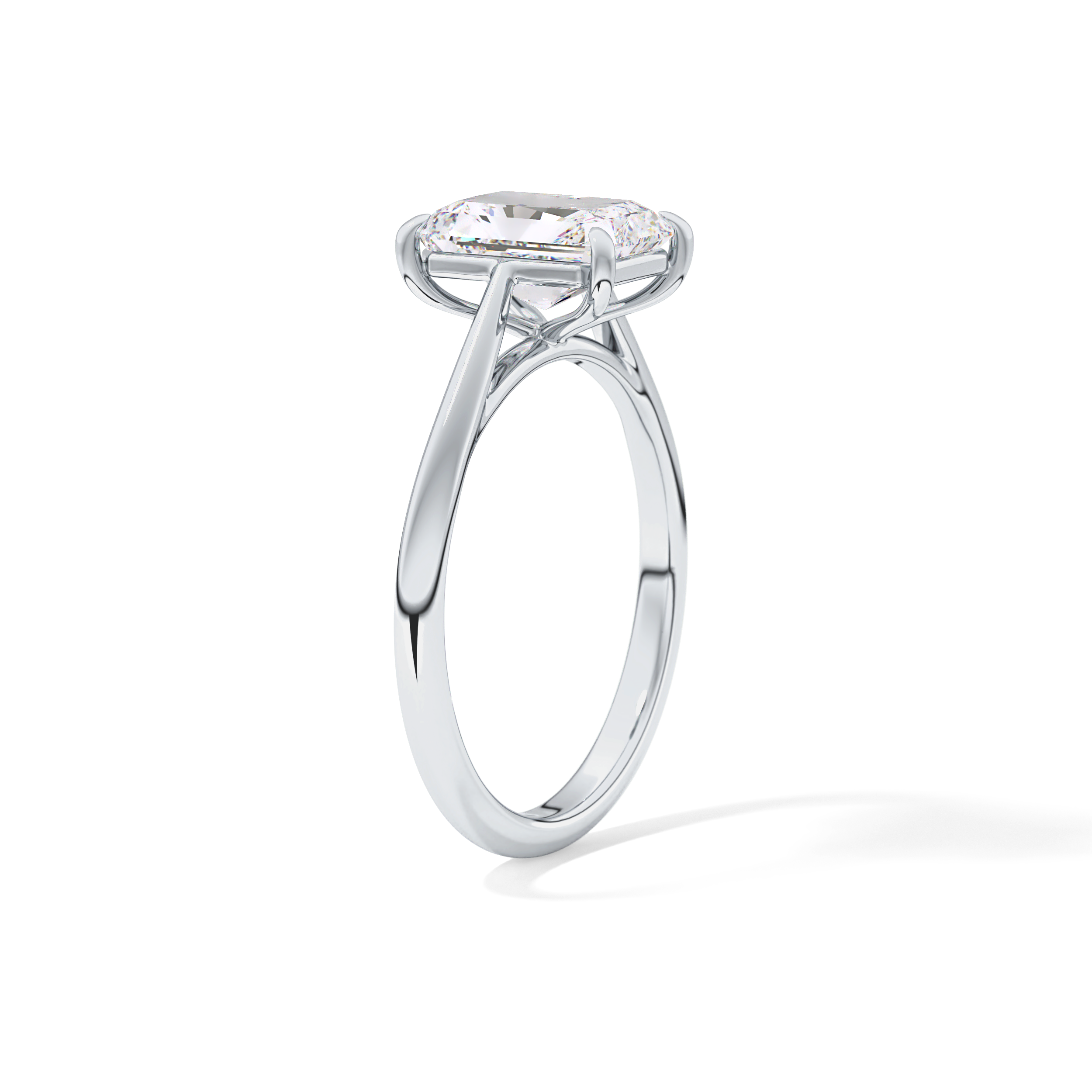 Radiant Solitaire Lab Grown Diamond Engagement Ring