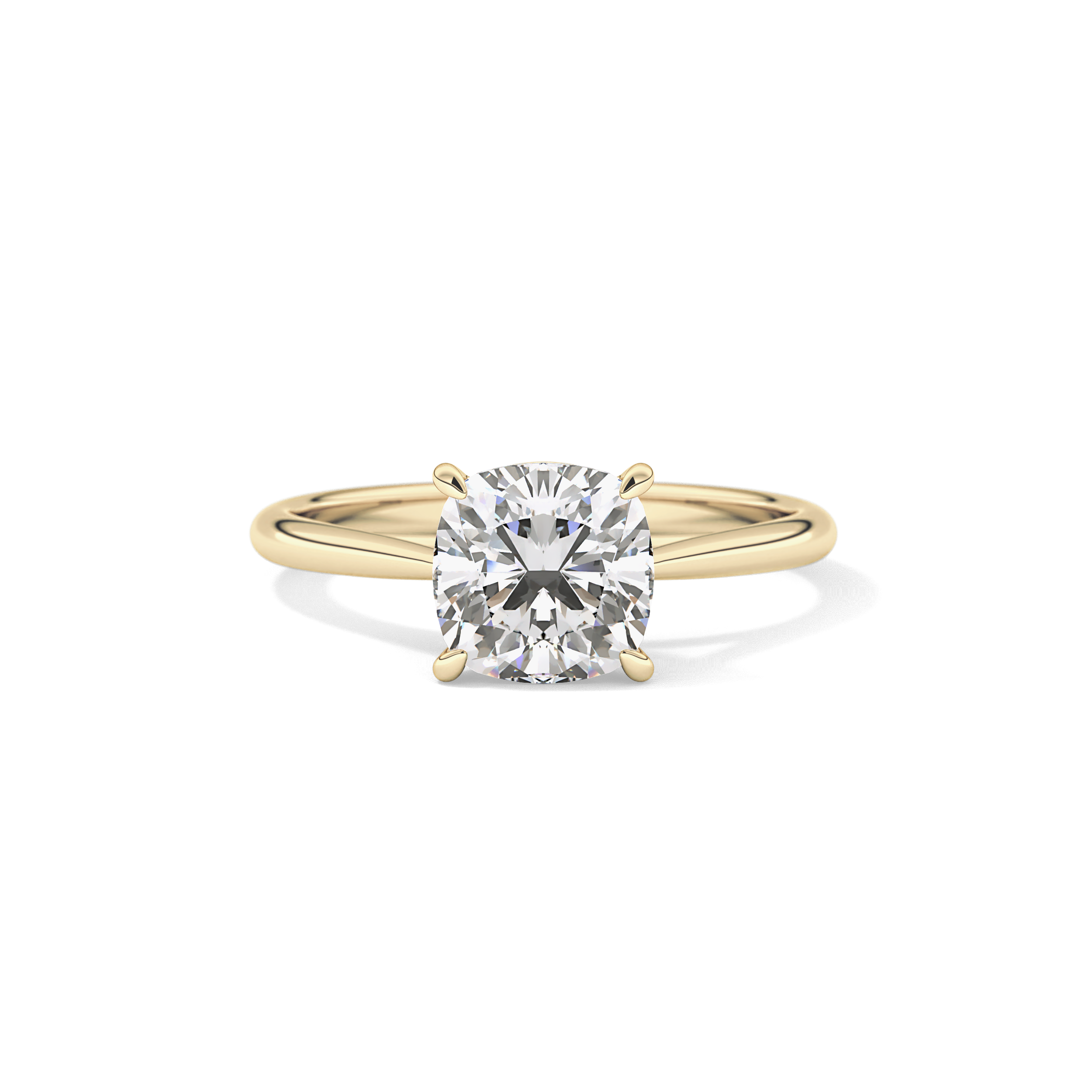 Cushion Solitaire Lab Grown Diamond Engagement Ring