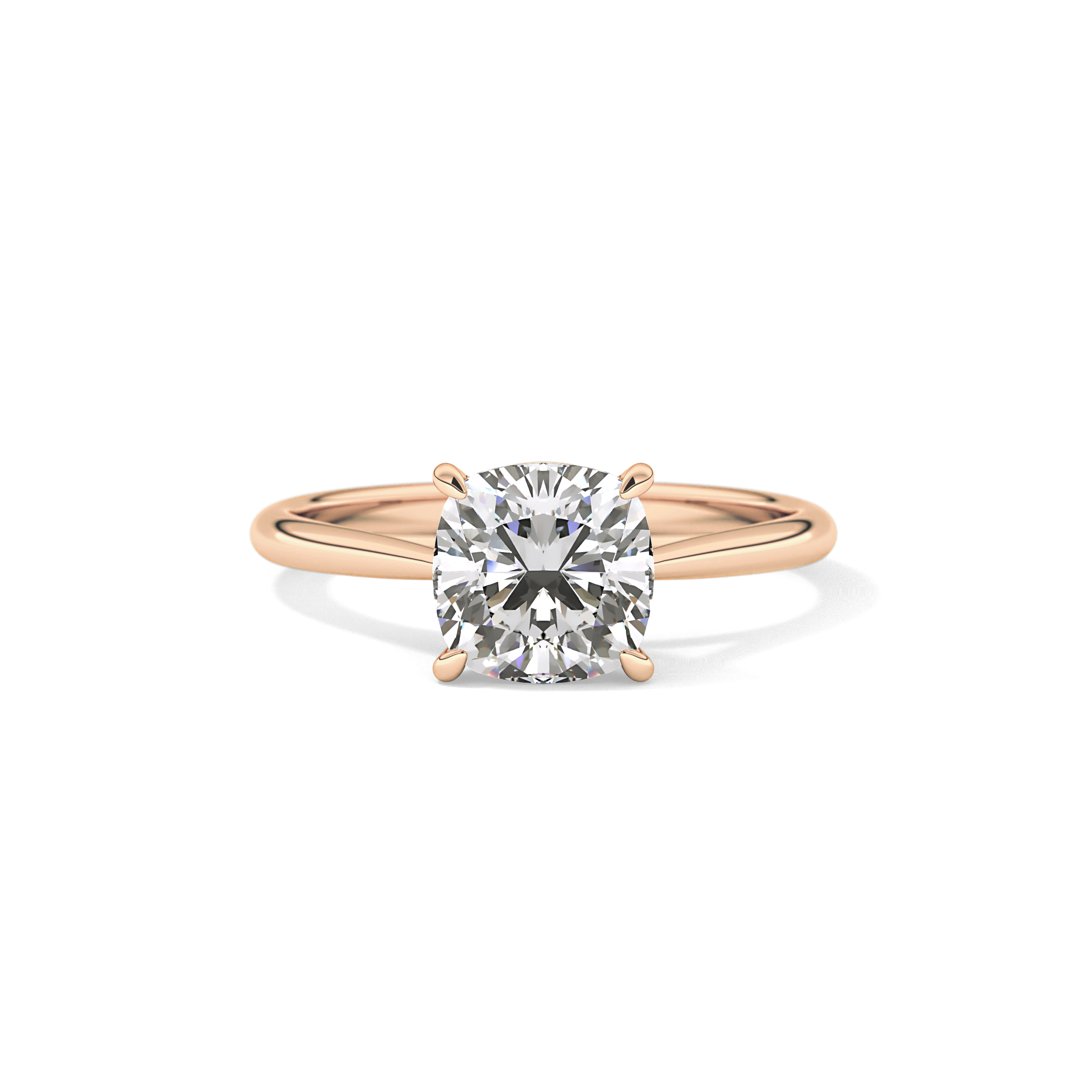 Cushion Solitaire Lab Grown Diamond Engagement Ring