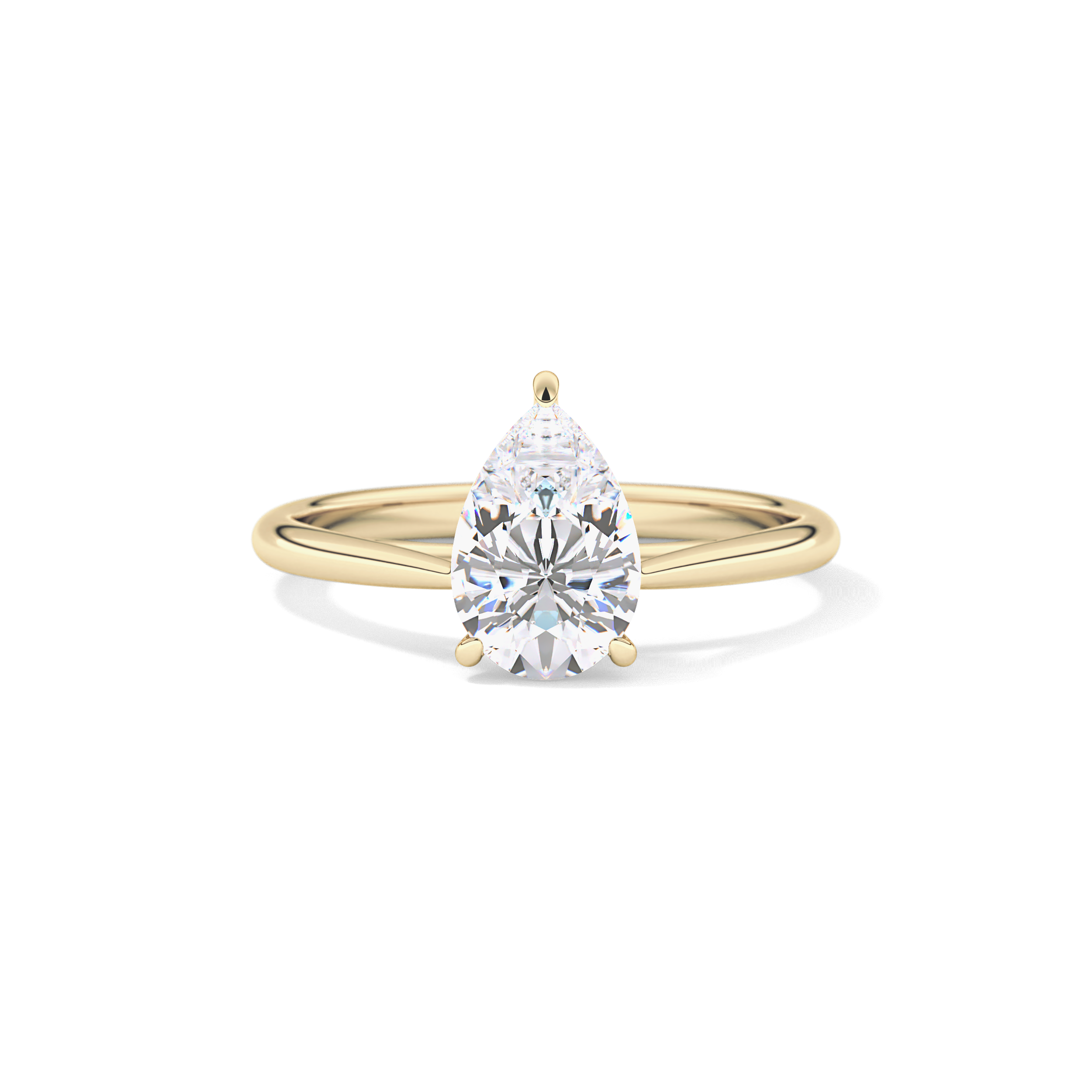 Pear Solitaire Lab Grown Diamond Engagement Ring