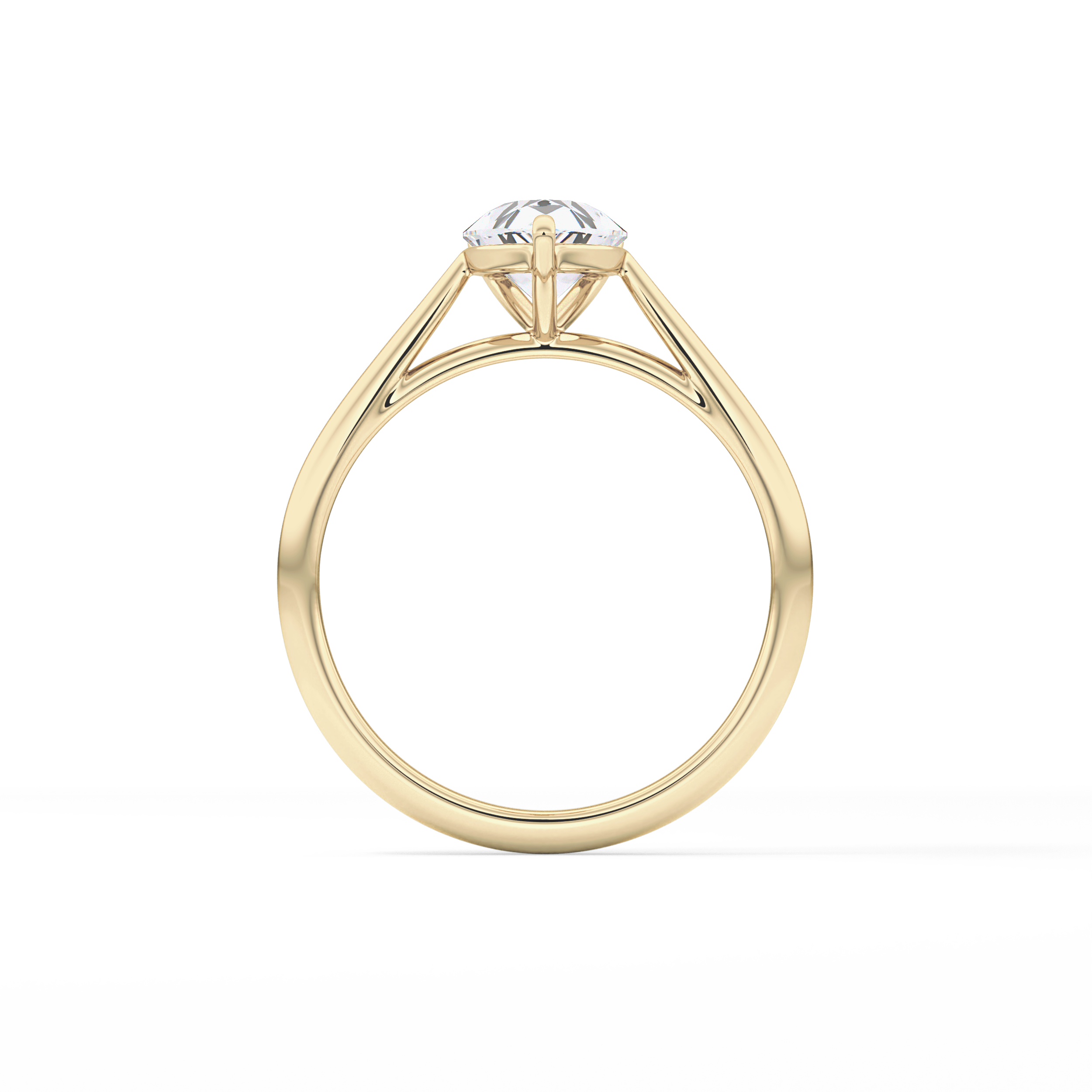 Pear Solitaire Lab Grown Diamond Engagement Ring