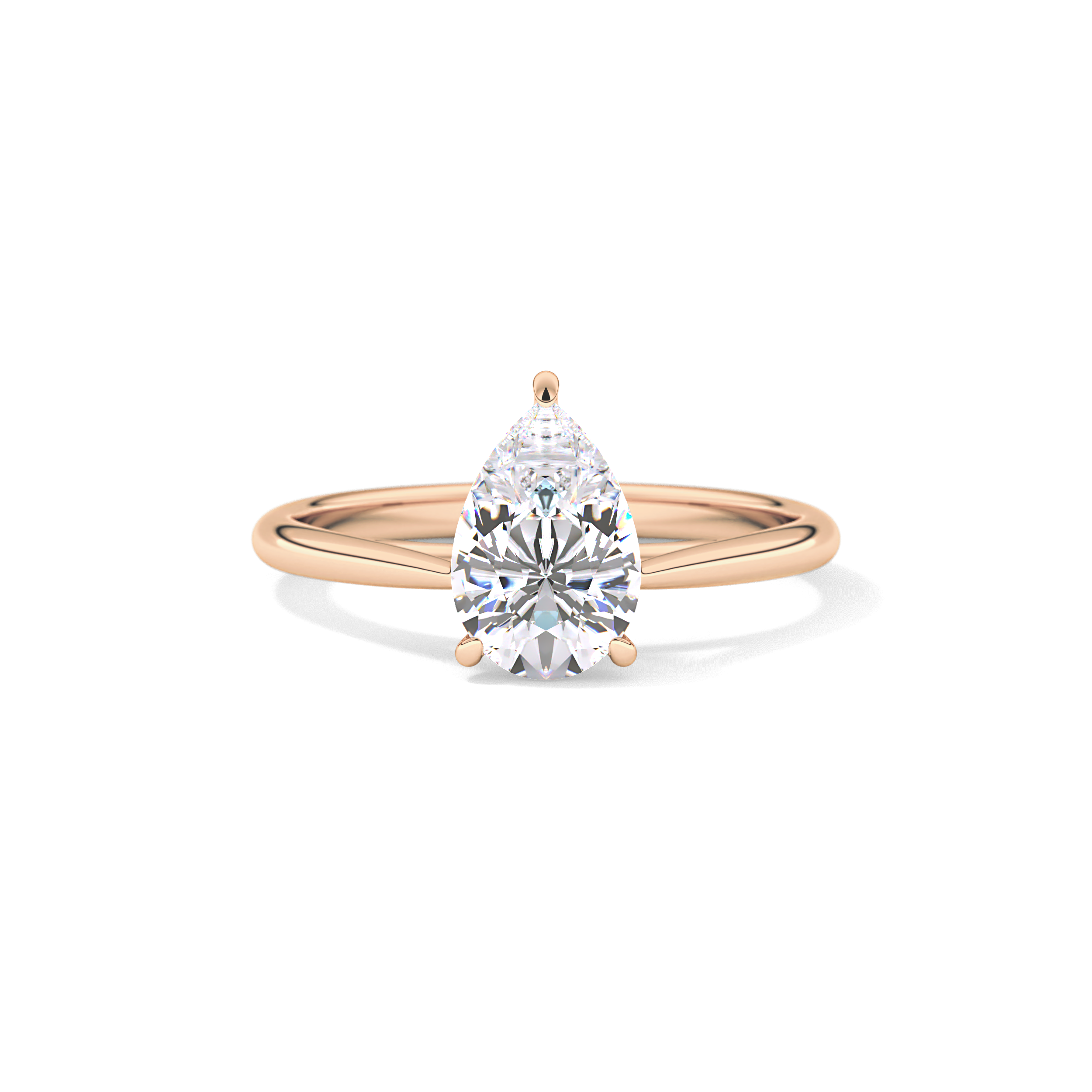 Pear Solitaire Lab Grown Diamond Engagement Ring