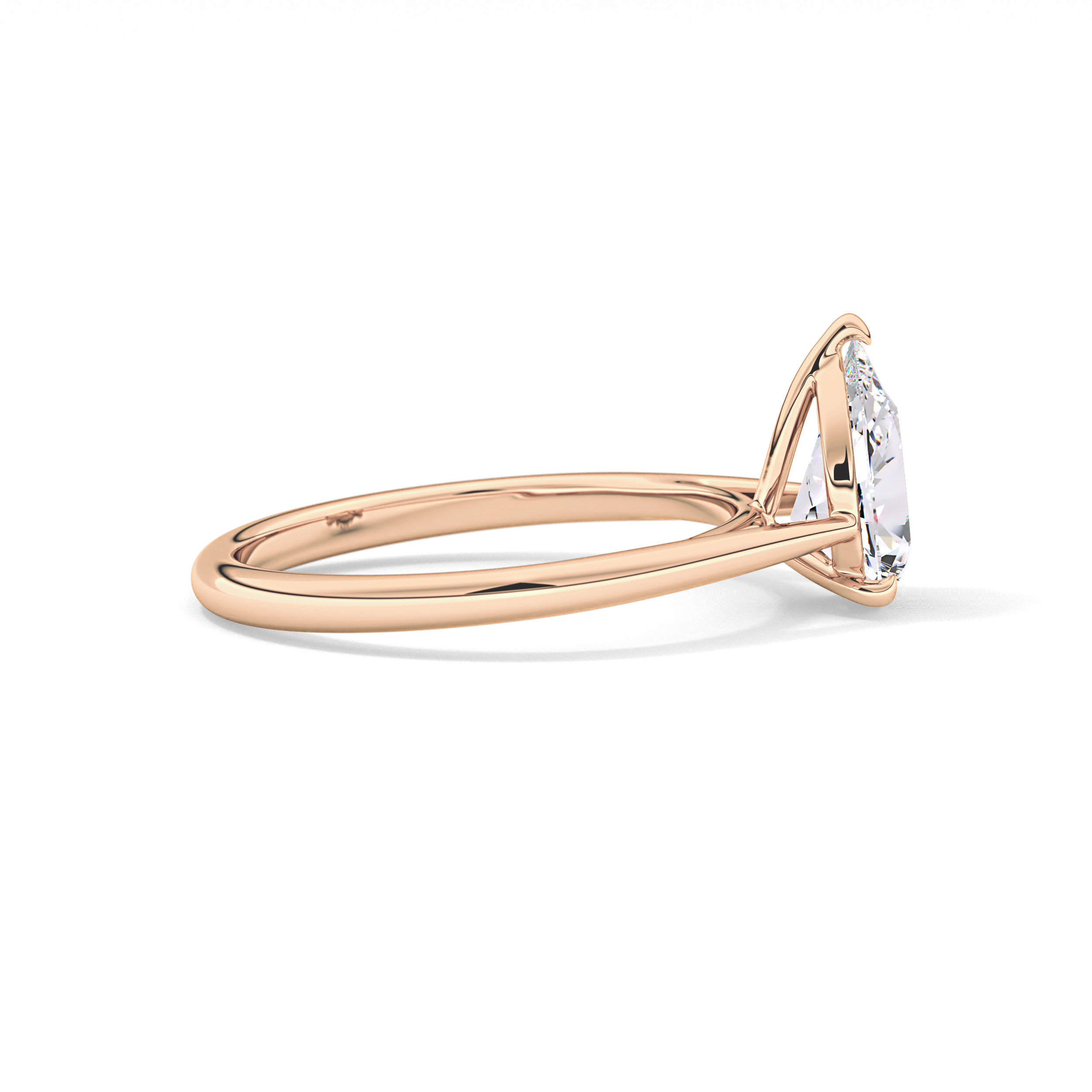 Pear Solitaire Lab Grown Diamond Engagement Ring