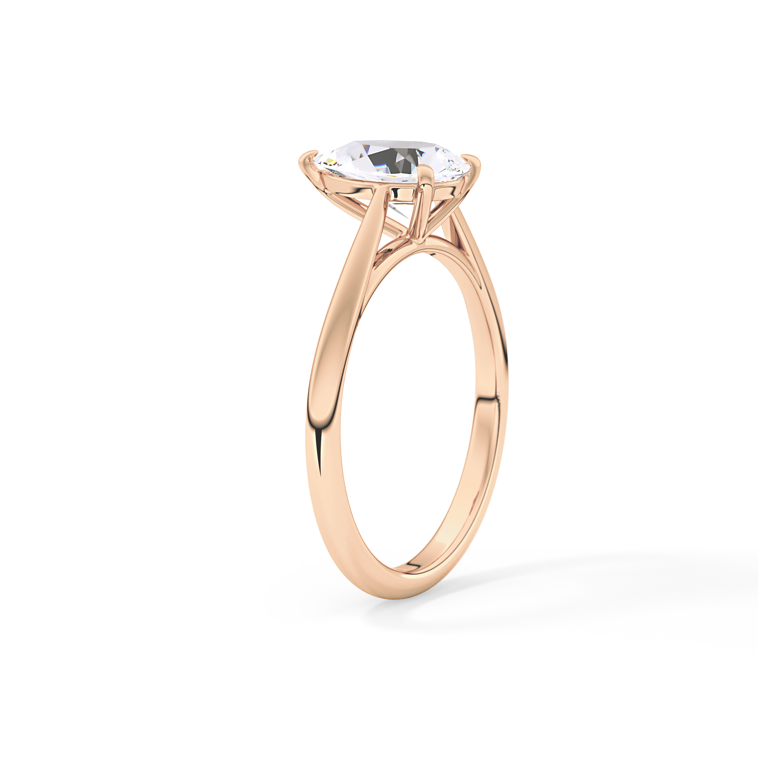 Pear Solitaire Lab Grown Diamond Engagement Ring