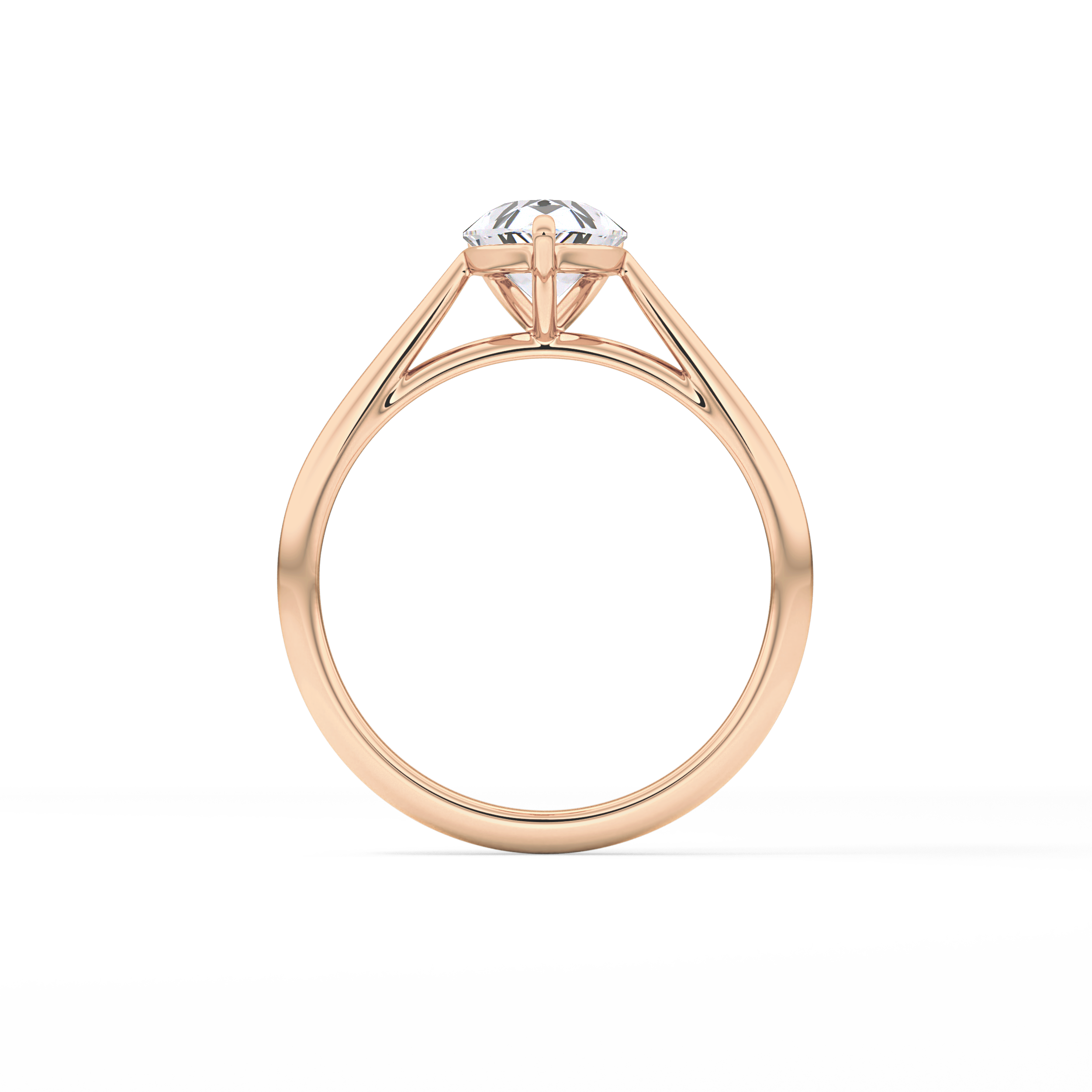 Pear Solitaire Lab Grown Diamond Engagement Ring