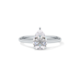 Pear Solitaire Lab Grown Diamond Engagement Ring